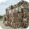 balas de cartón reciclado